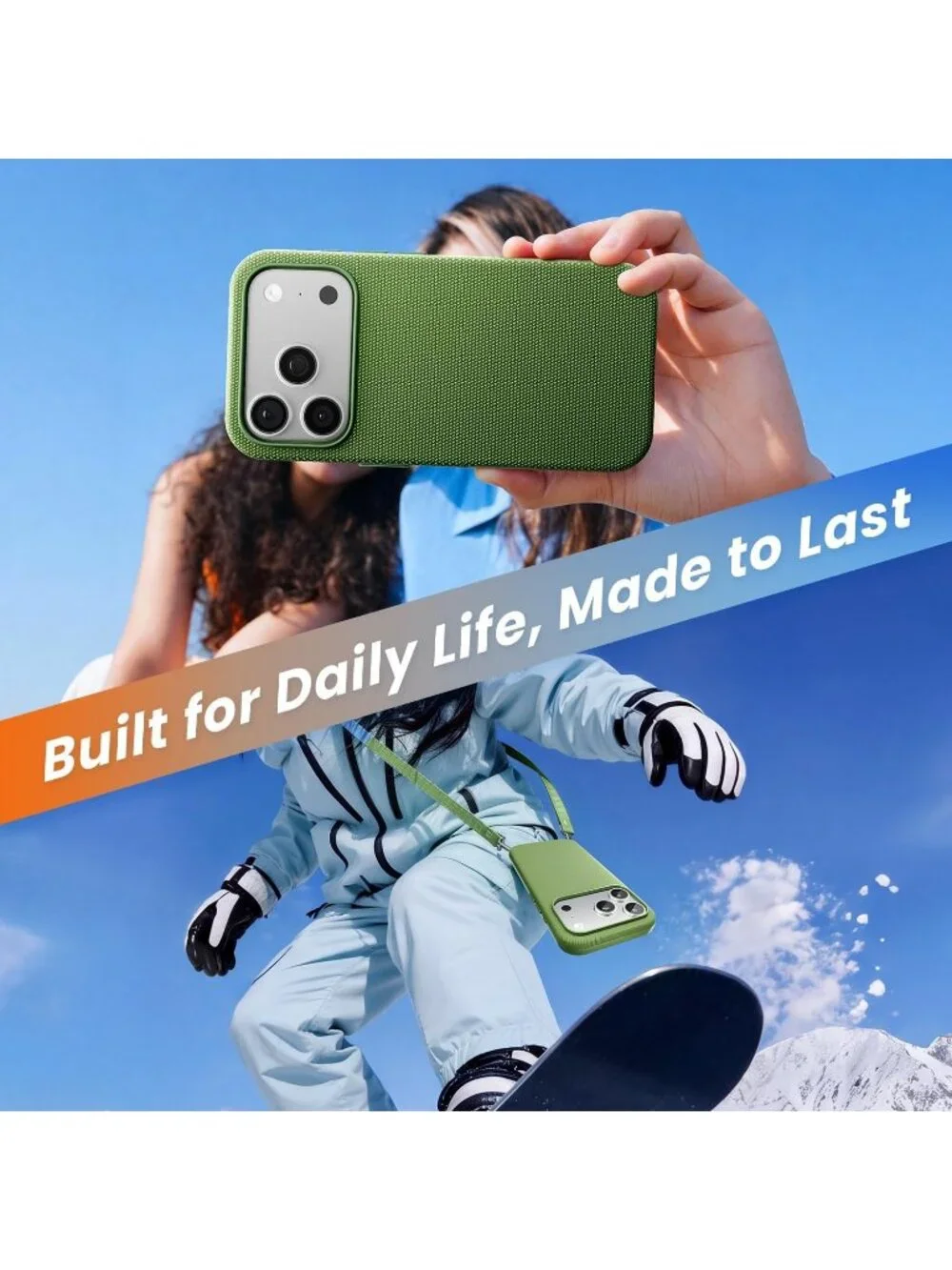 iPhone 18 Pro Max Green Techwoven Drop Protection Shockproof Skin-Friendly Case
